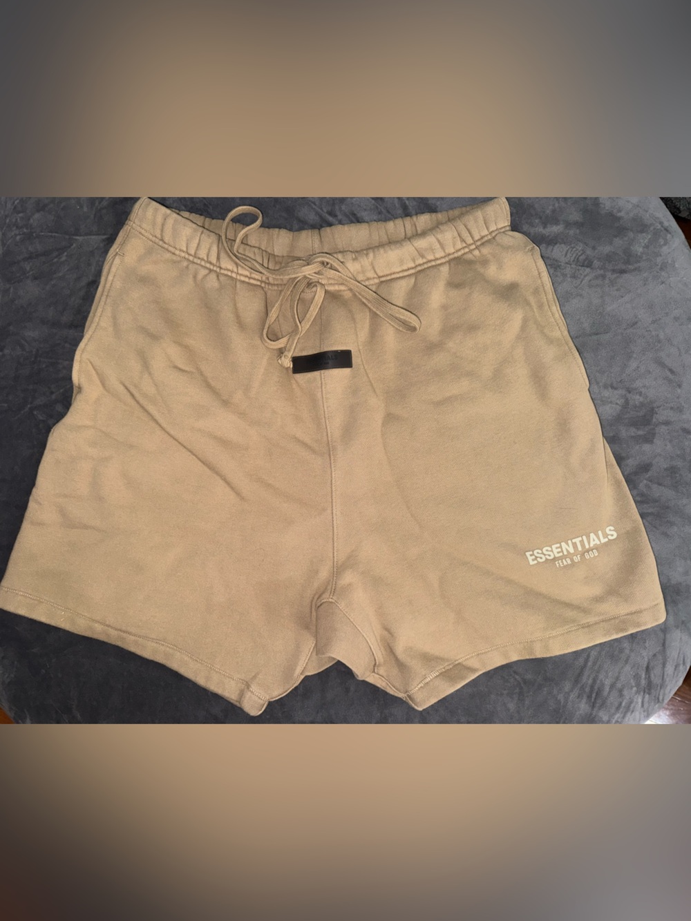 Essentials Men’s Tan Athletic Drawstring Shorts